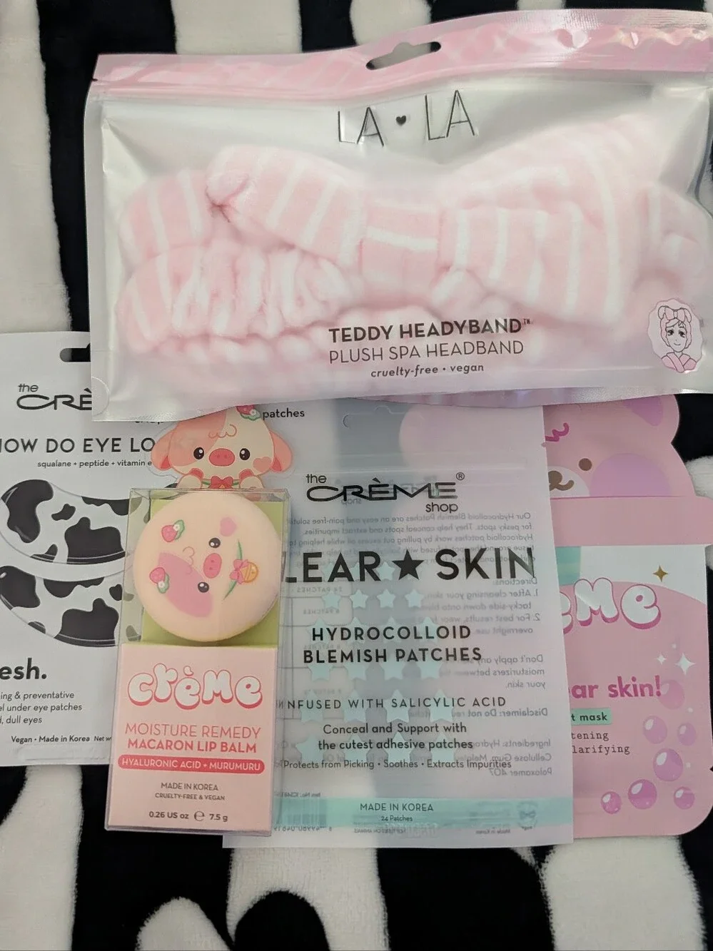 The Creme Shop Selfcare Bundle Spa Headband Blemish Patches Lip Balm Sheet Mask